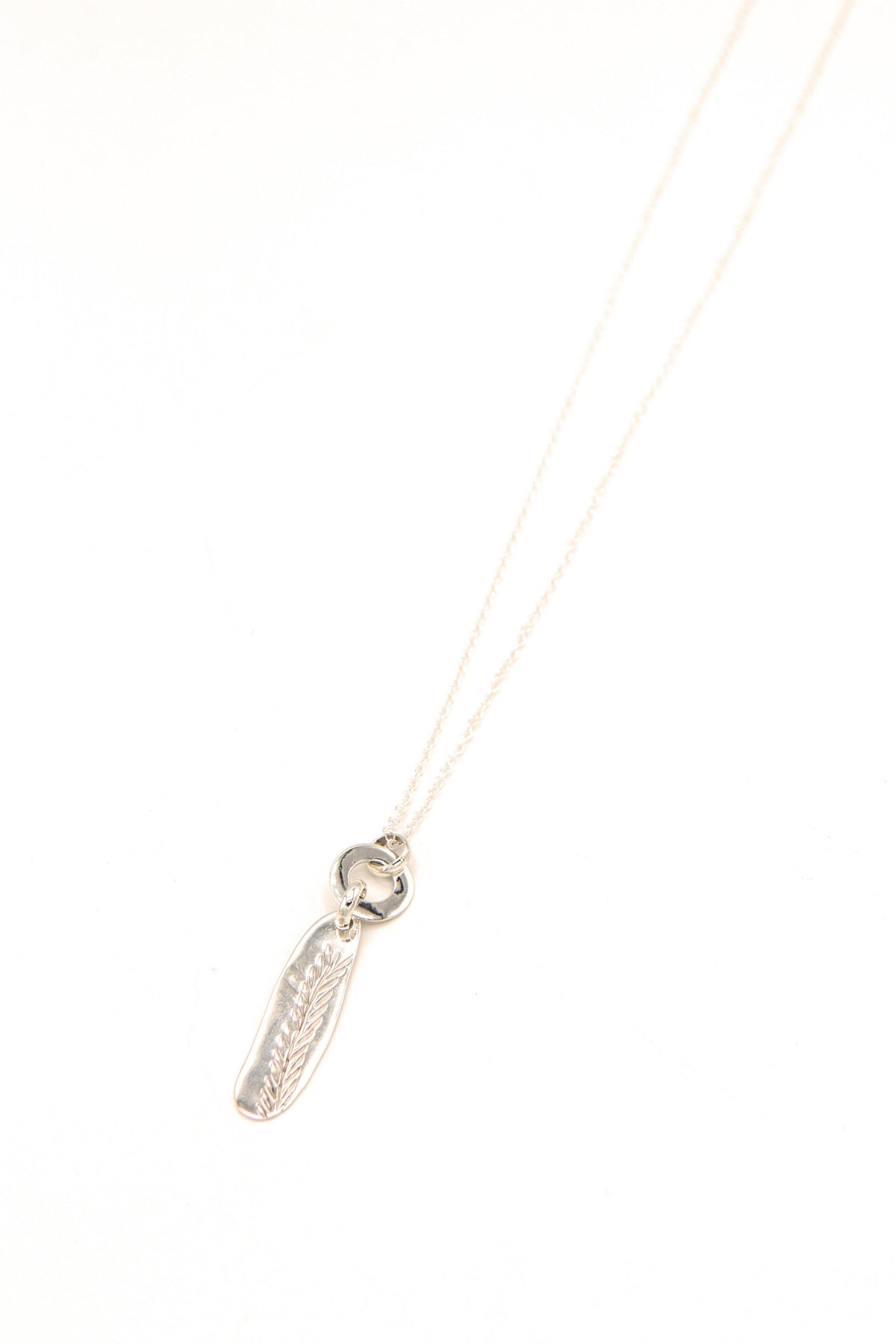 Wild Grass Sterling Silver Pendant Necklace