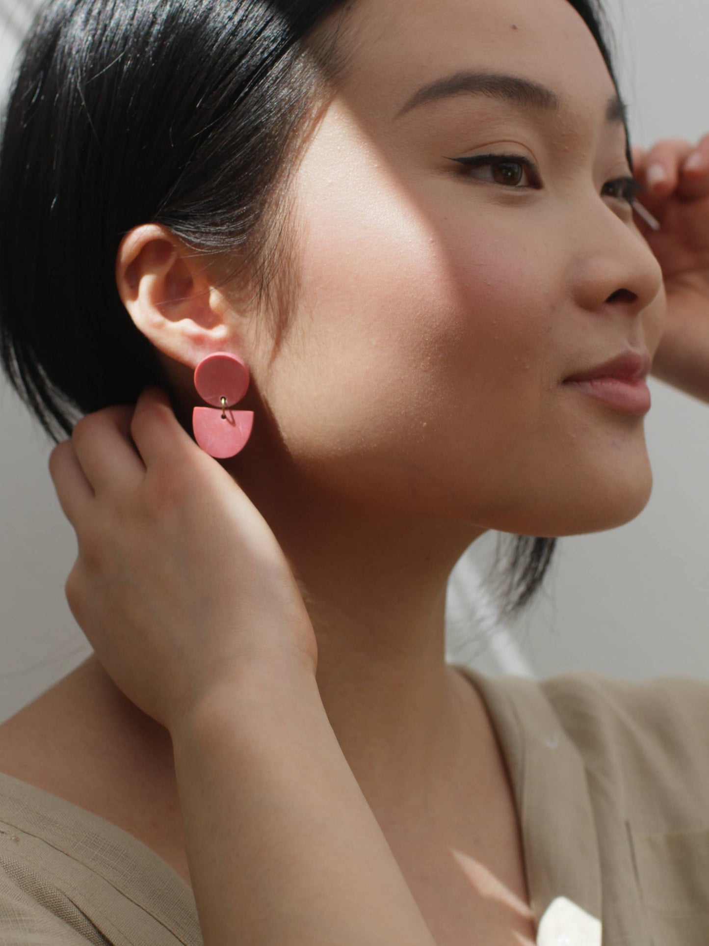 Mojave Backflip Clay Earrings: Desert Sunset