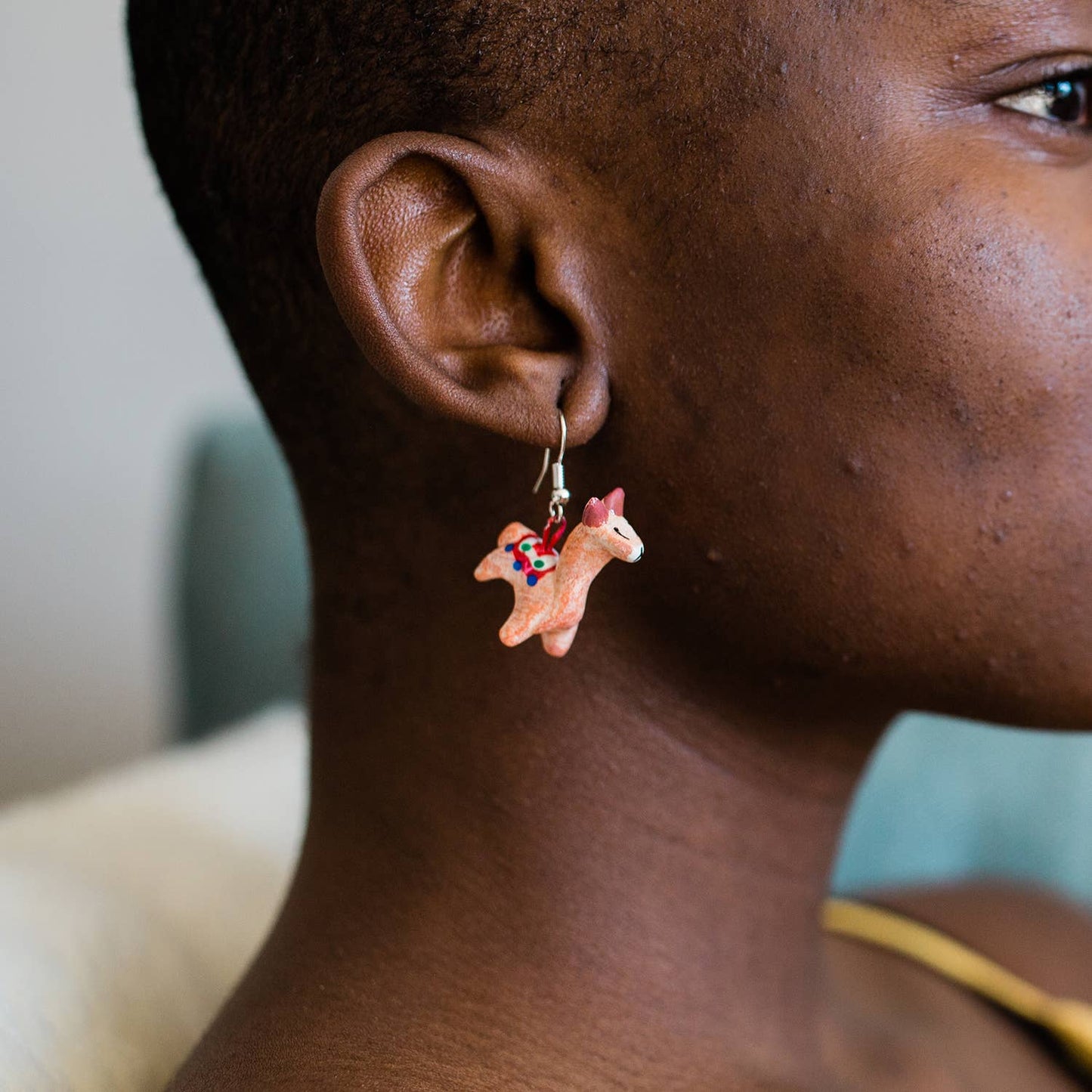 Llama Ceramic Earrings
