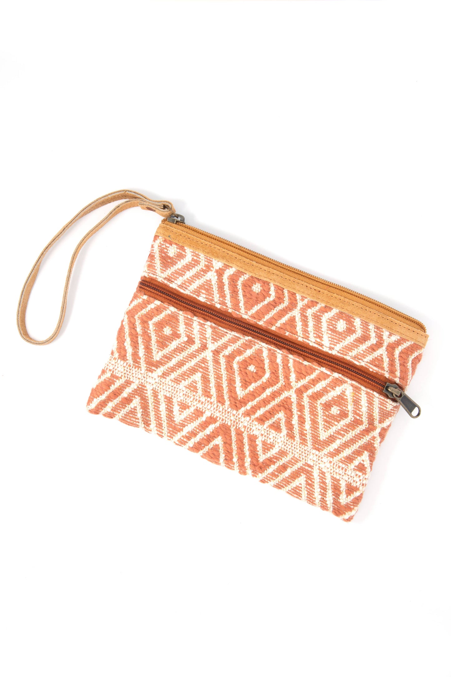 Terracotta Shimmer Clutch Bag