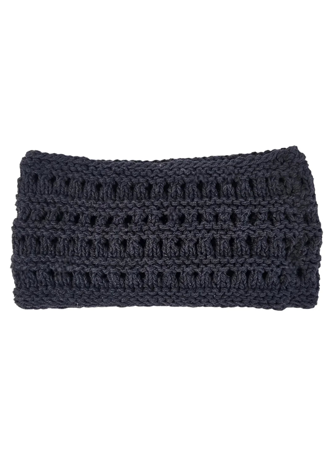 Netta Cotton Knit Headband - Black