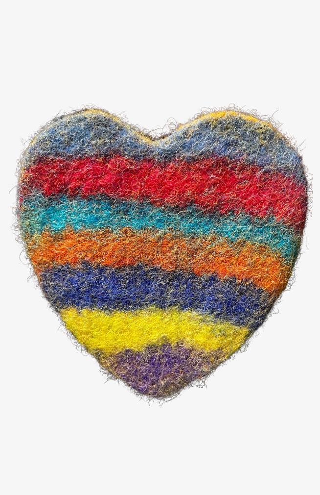 Striped Heart Dish Scrubber