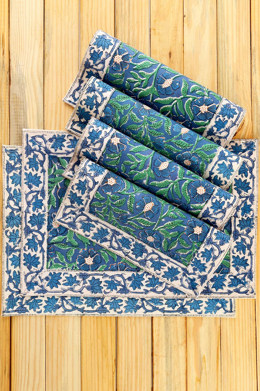 Sage & Blue Floral Placemat