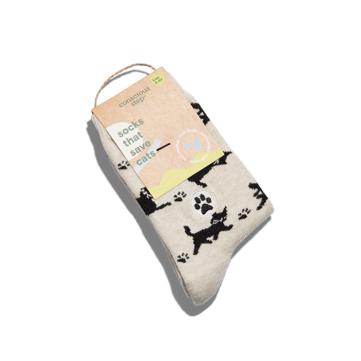 Kids Socks that Save Cats: Beige Cats