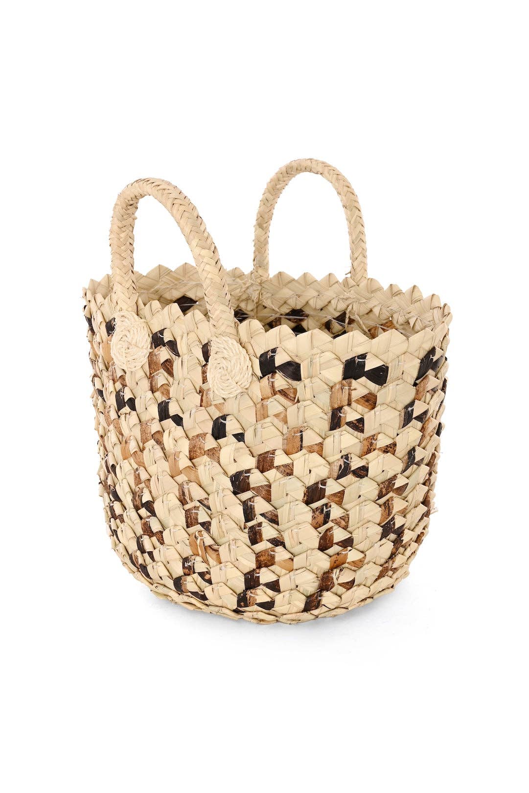 Petite Handwoven Banana & Palm Fiber Tote