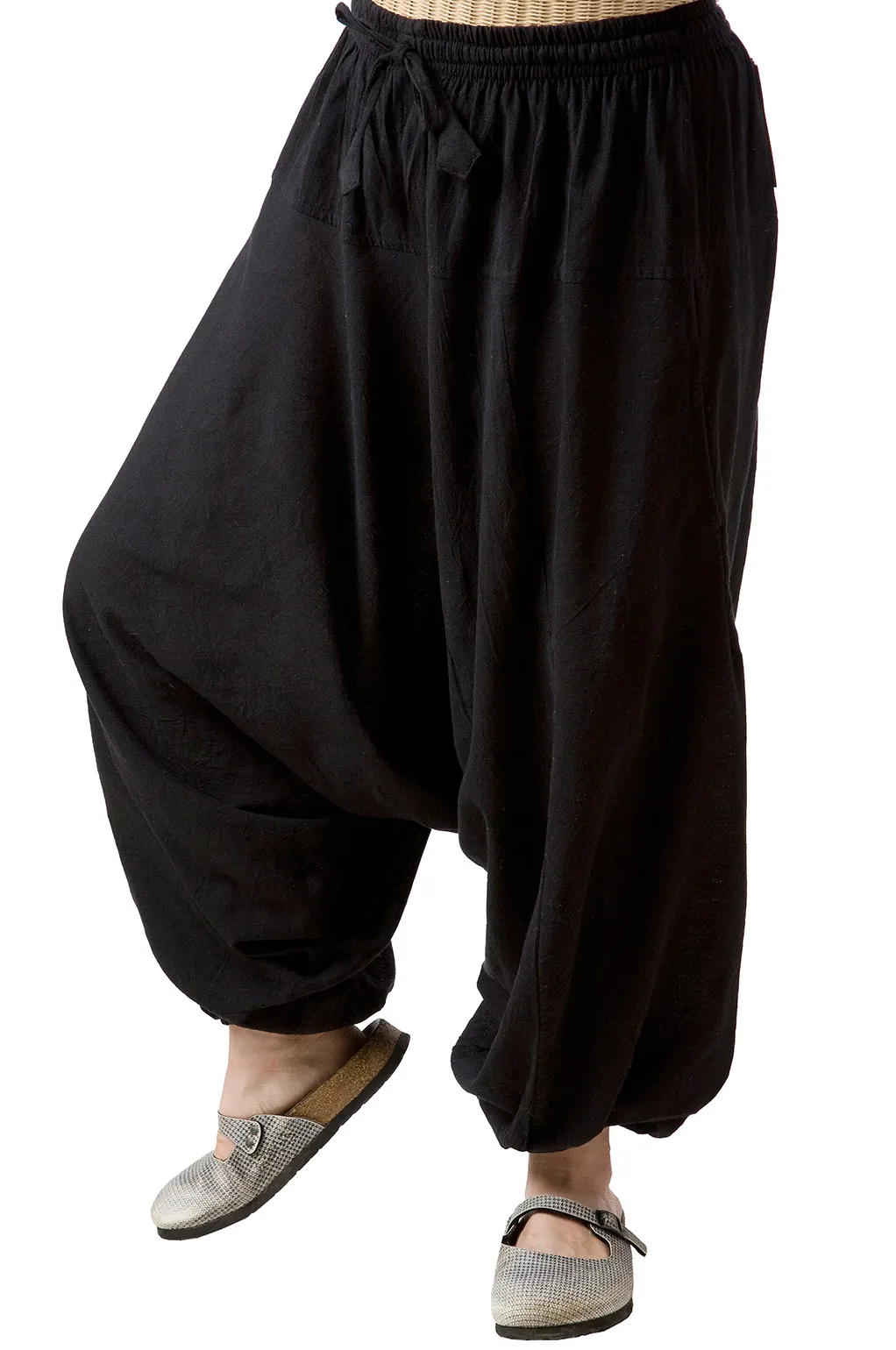 Solid Harem Pants - One Size
