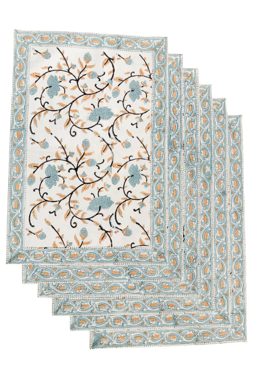 Silver Floral Placemat