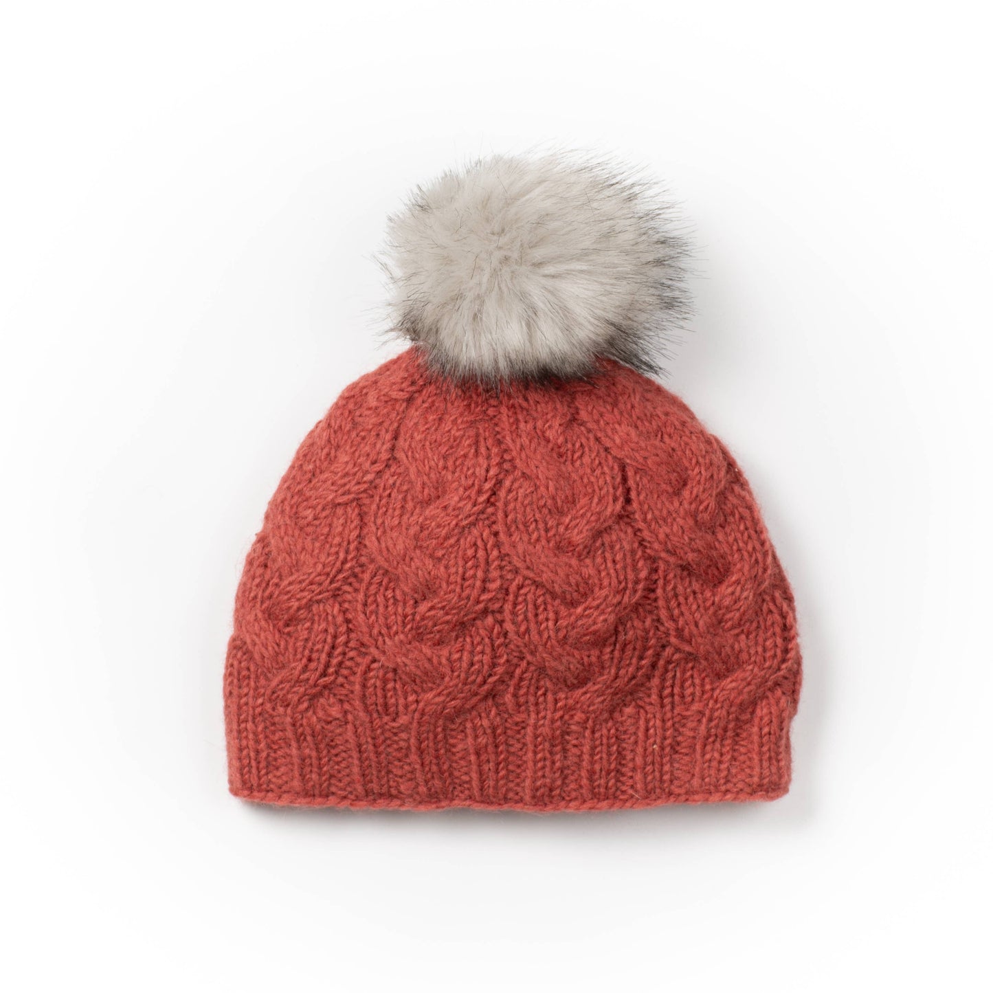 Haven - women's wool knit beanie: Red Earth