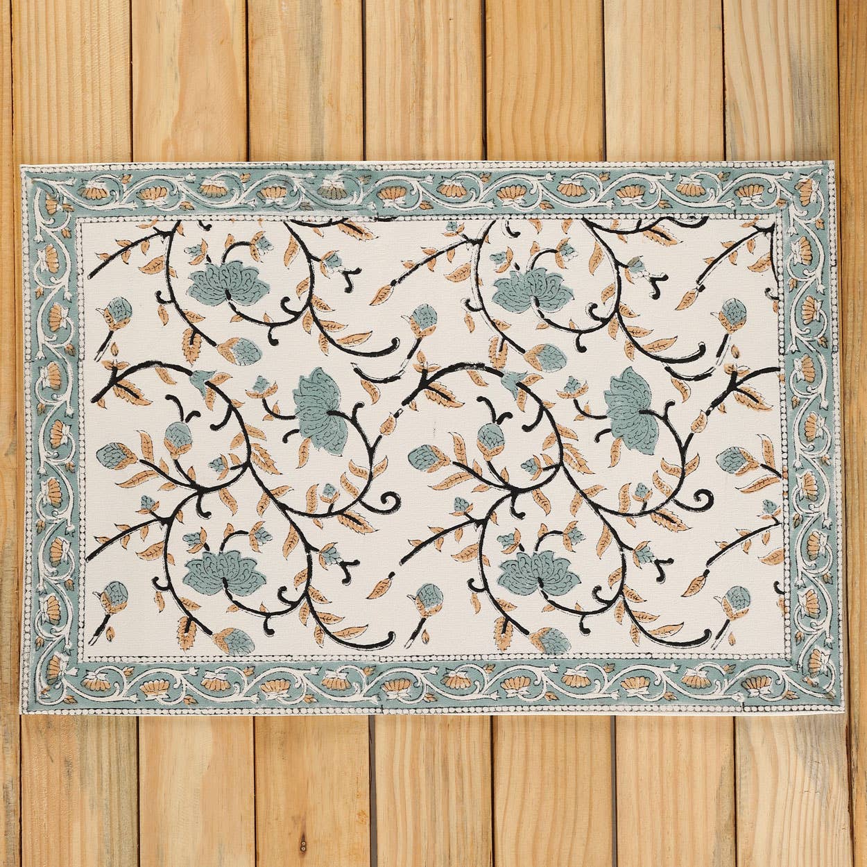 Silver Floral Placemat