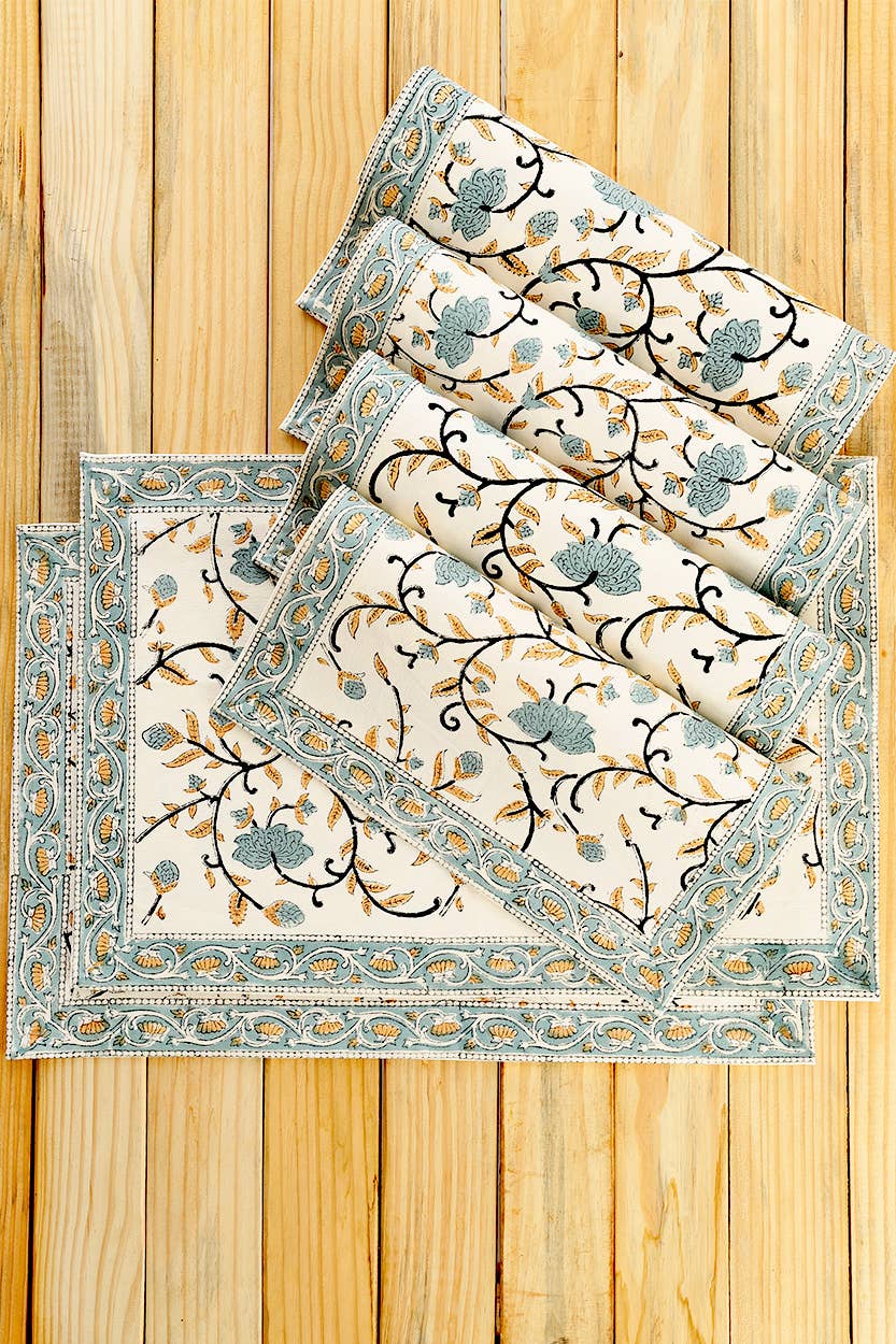 Silver Floral Placemat