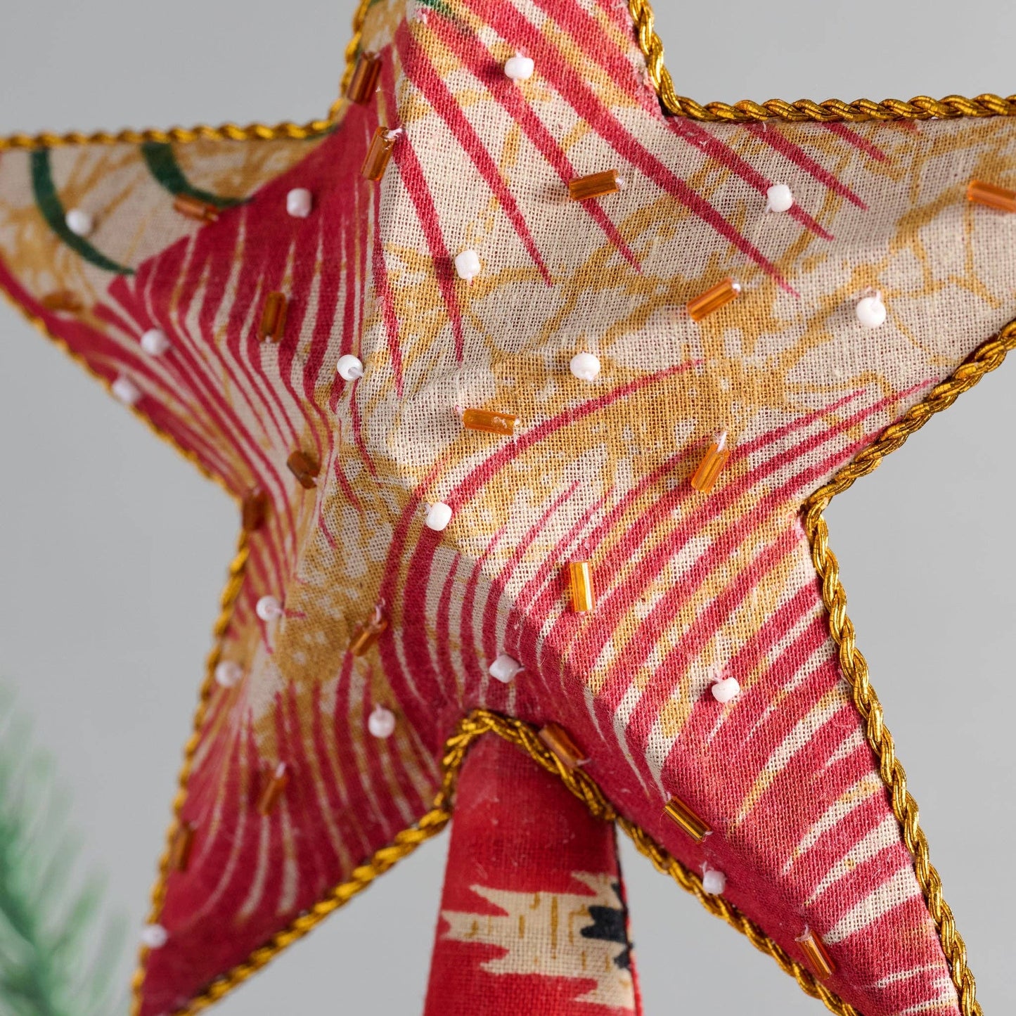 Upcycled Assorted Sari Star Tree Topper