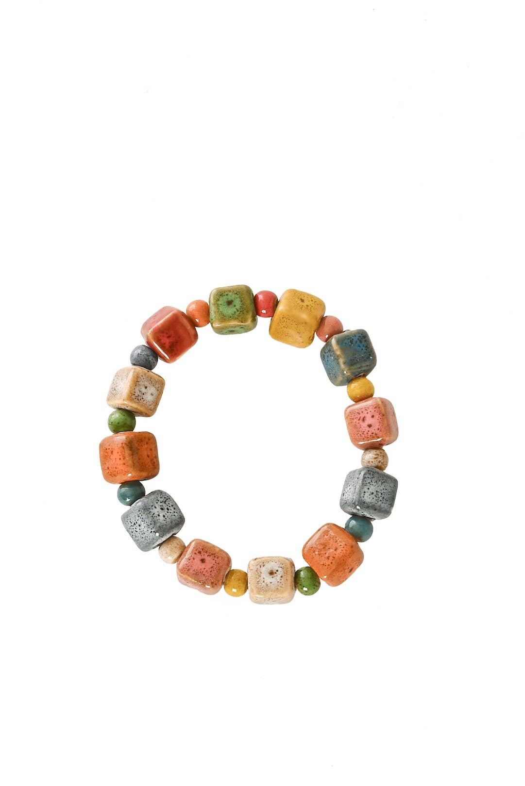 Ceramic Square Bead Zawadi Bracelet