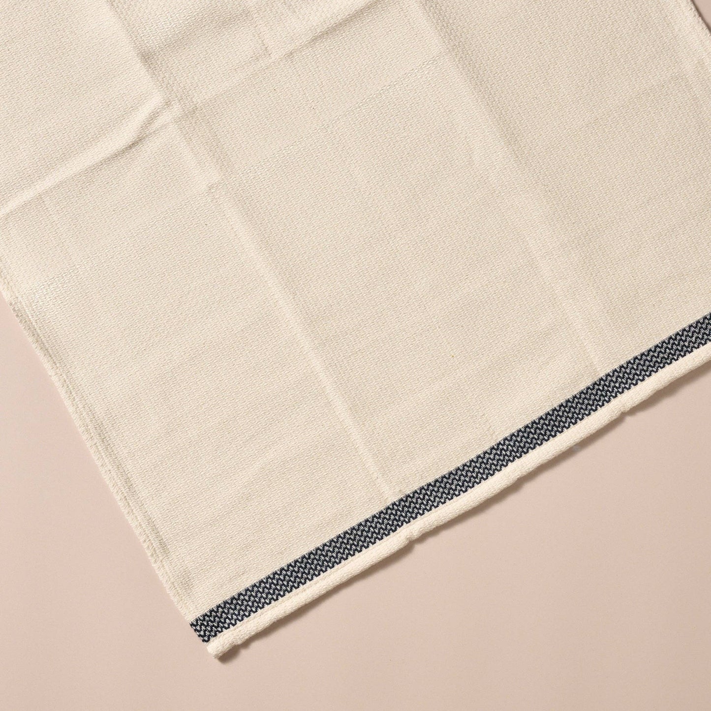 Multi-Striped Cream Black Tea Towel Set