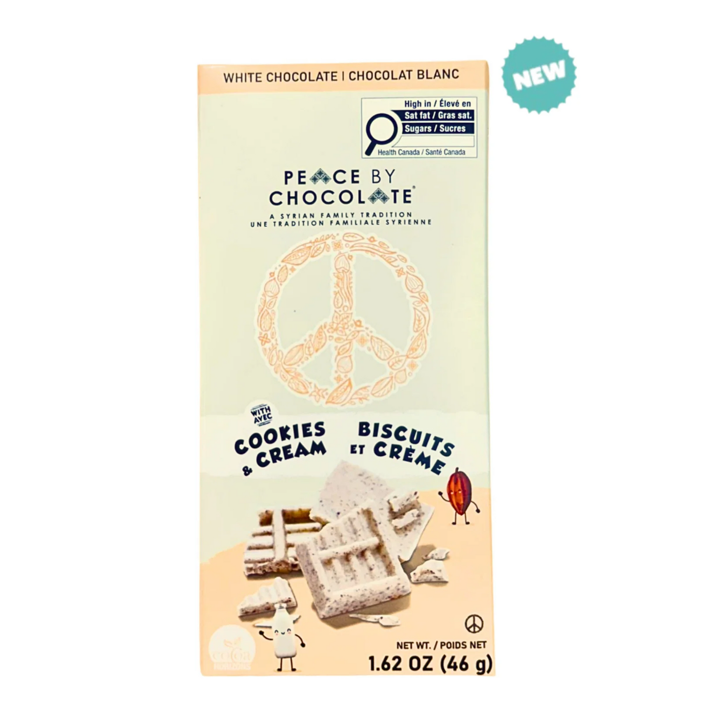 Peace Bar White Chocolate with Cookies & Cream