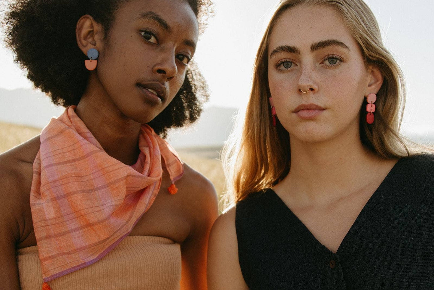 Backflip Clay Earrings: Cocoa Cream