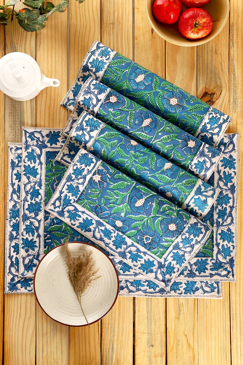 Sage & Blue Floral Placemat