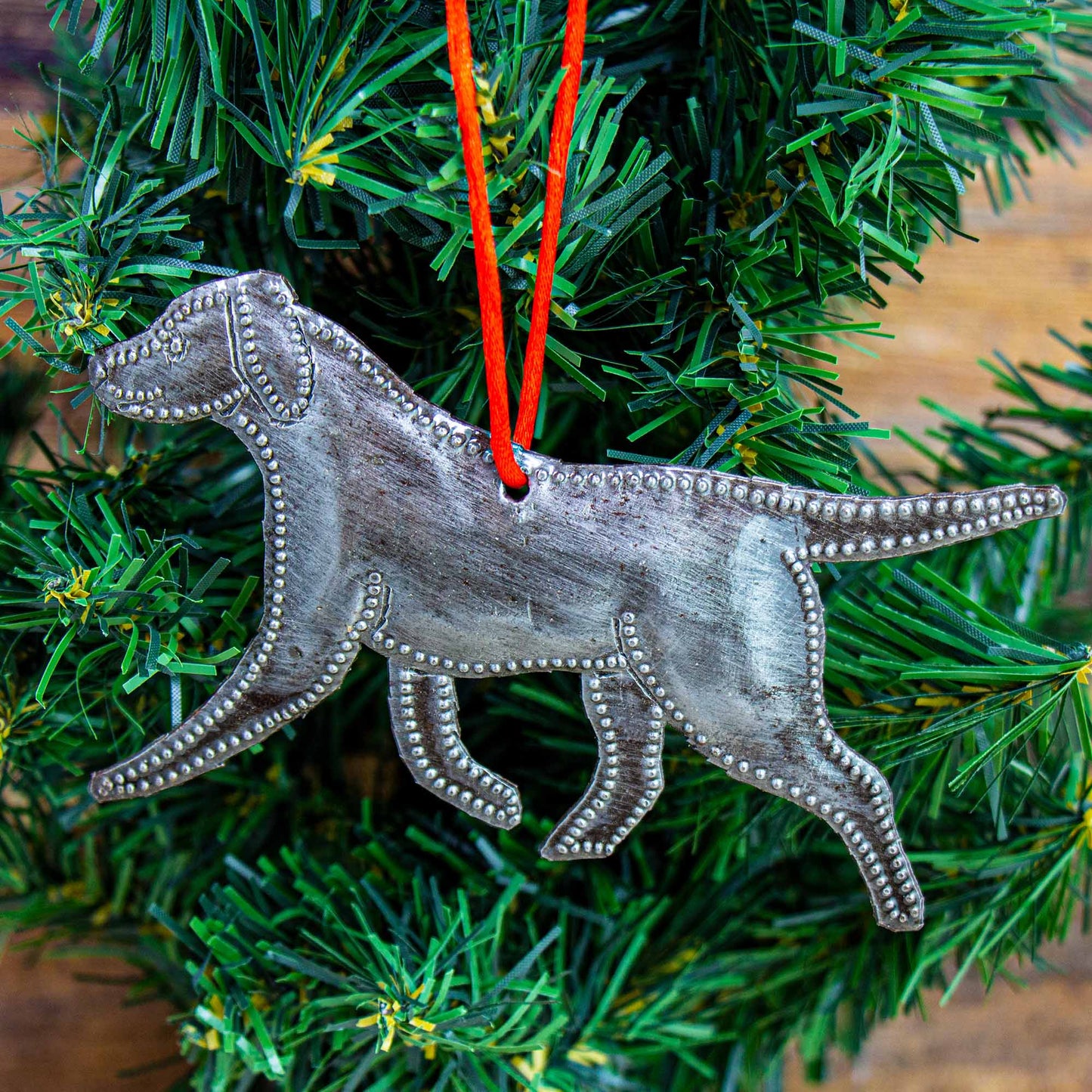 Labrador Haitian Metal Drum Christmas Ornament