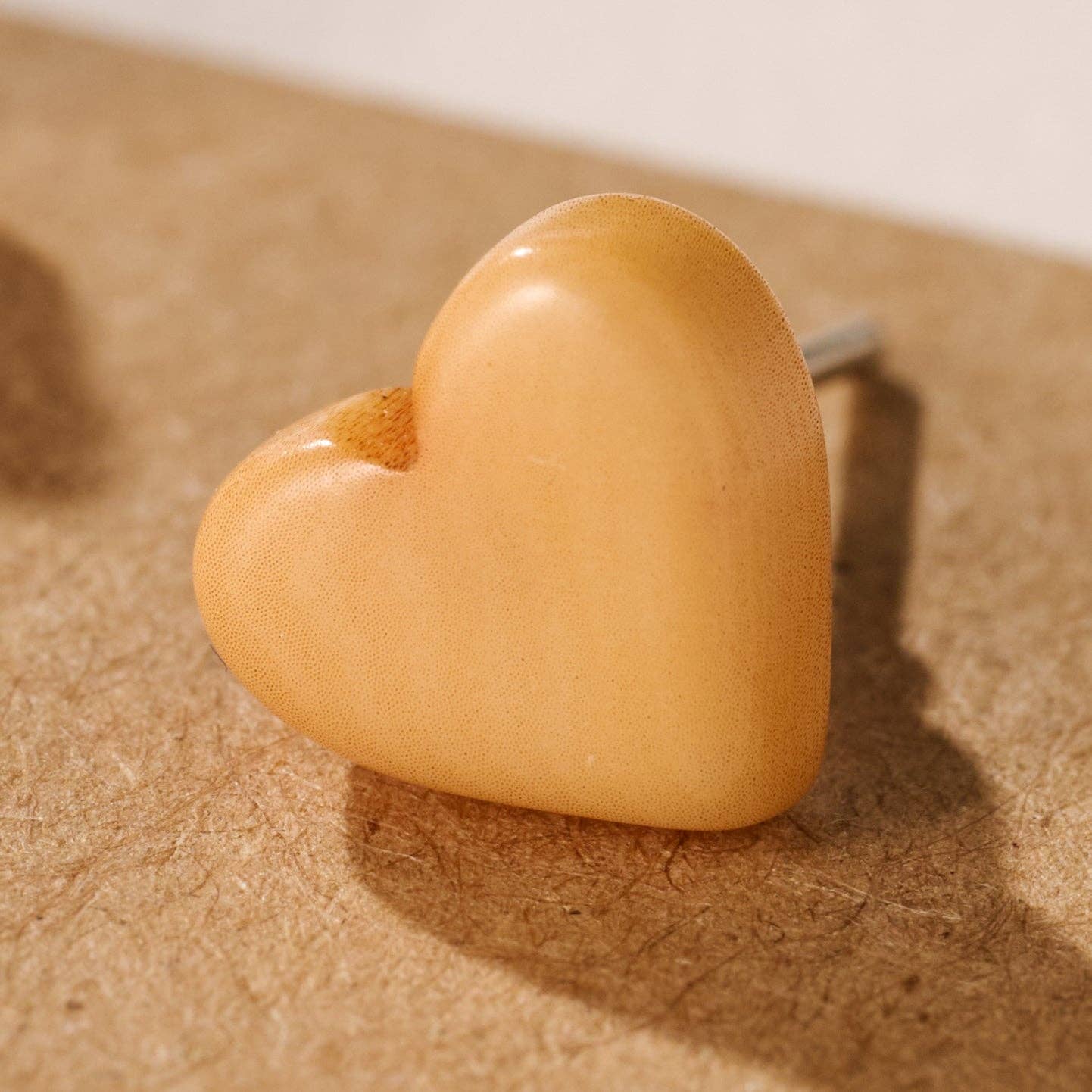 Songo Heart Tagua Earrings