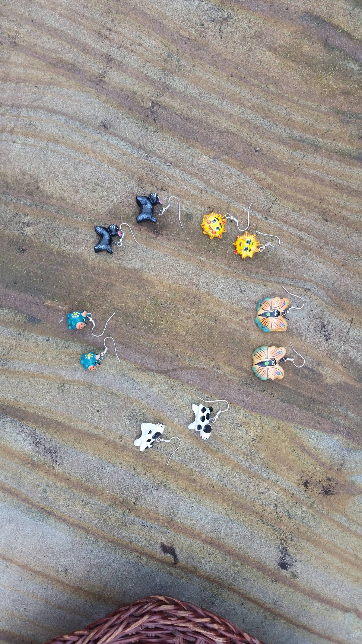 Cat Ceramic Earrings
