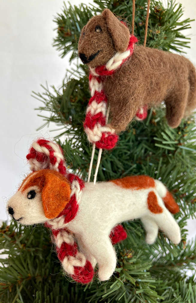 Felt Dog Ornament, Assorted