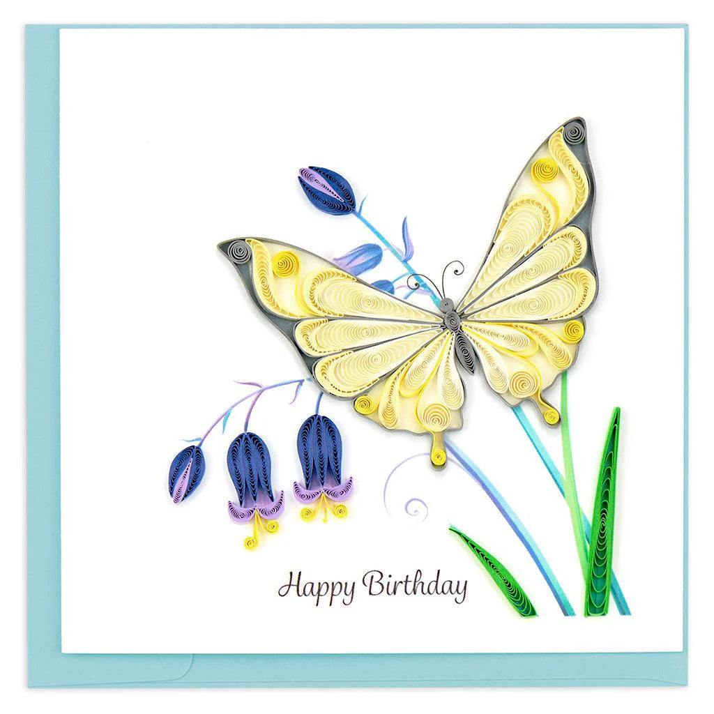 Quilling Cards Vietnam - Birthday Butterfly & Bluebells