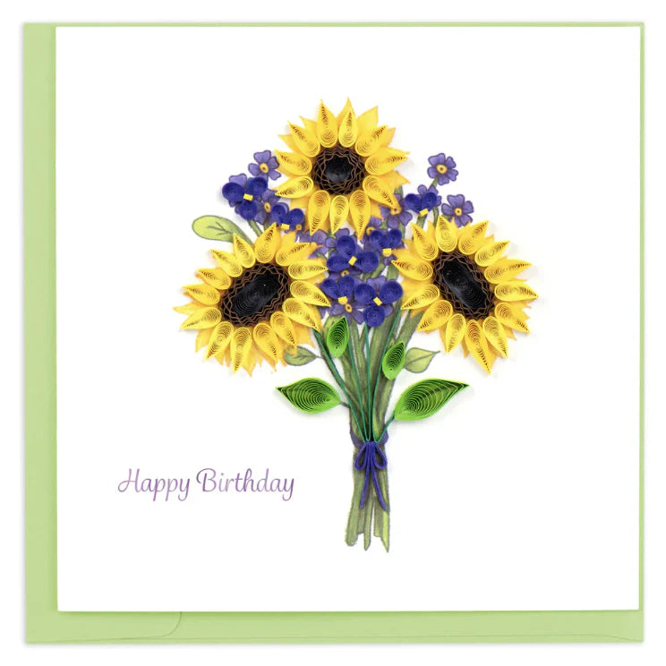 Quilling Cards Vietnam - Birthday Sunflower Bouquet