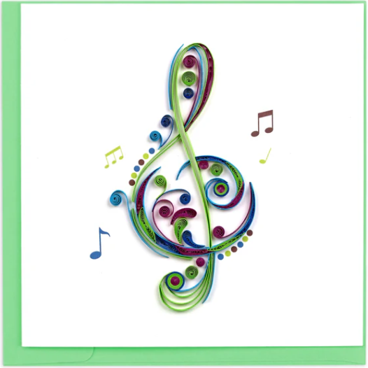 Treble Clef Quilling Card
