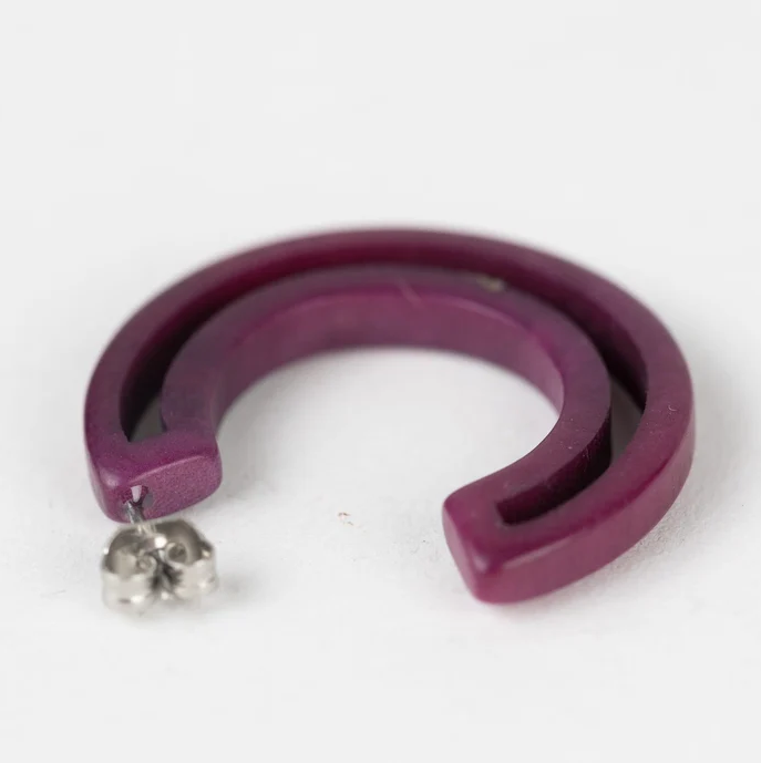 Tagua Hoops Wine or Jasper Green
