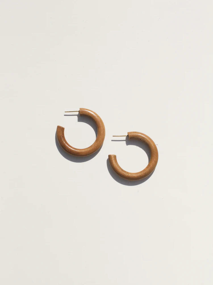 Rover and Kin Wood Hoop Earring