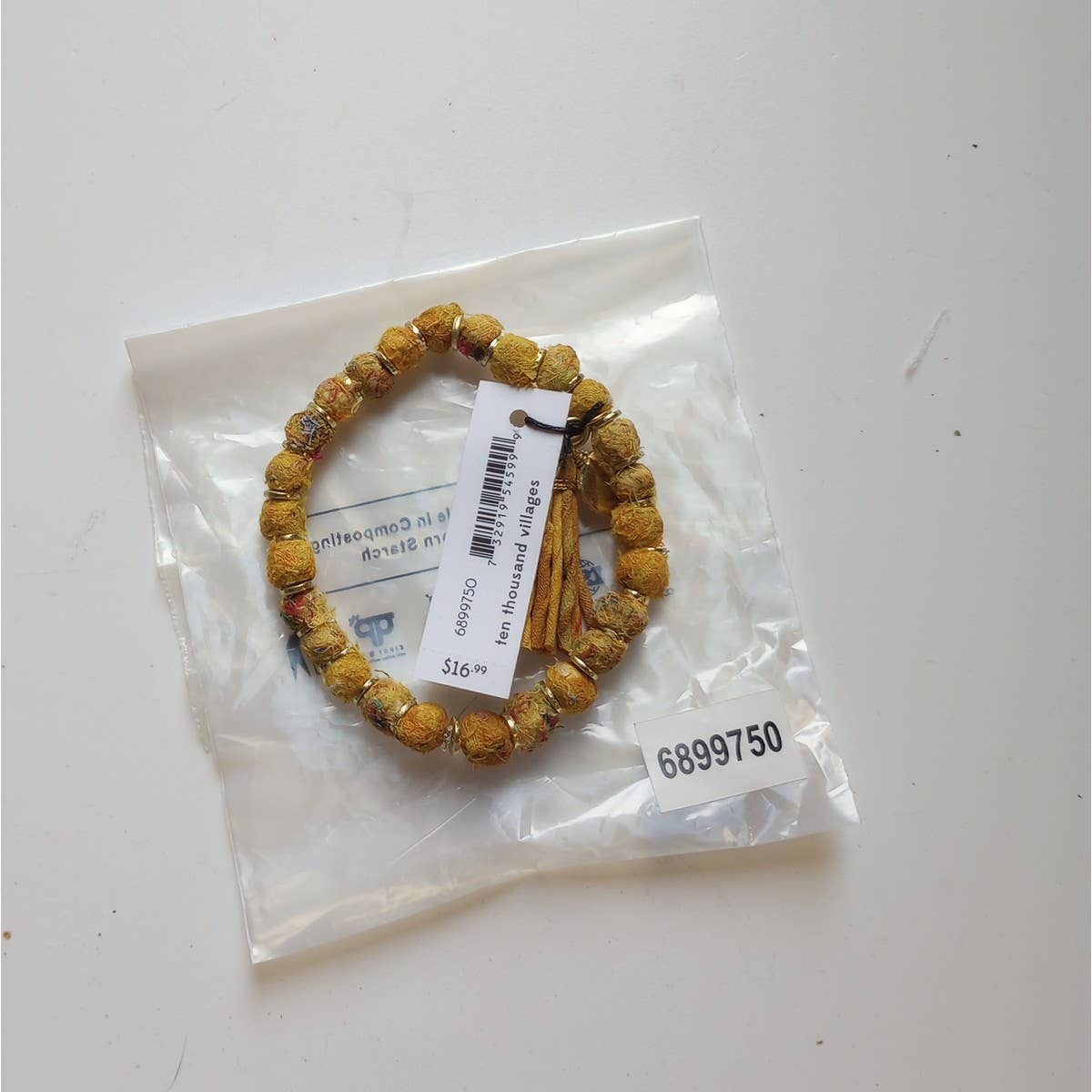 Tashi Sari Beaded Bracelet - Saffron