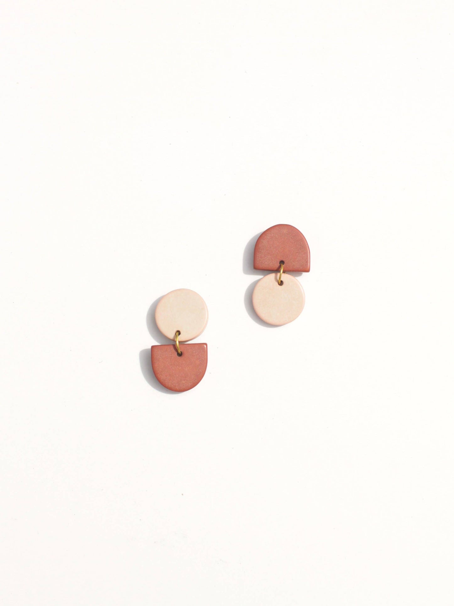 Backflip Clay Earrings: Cocoa Cream