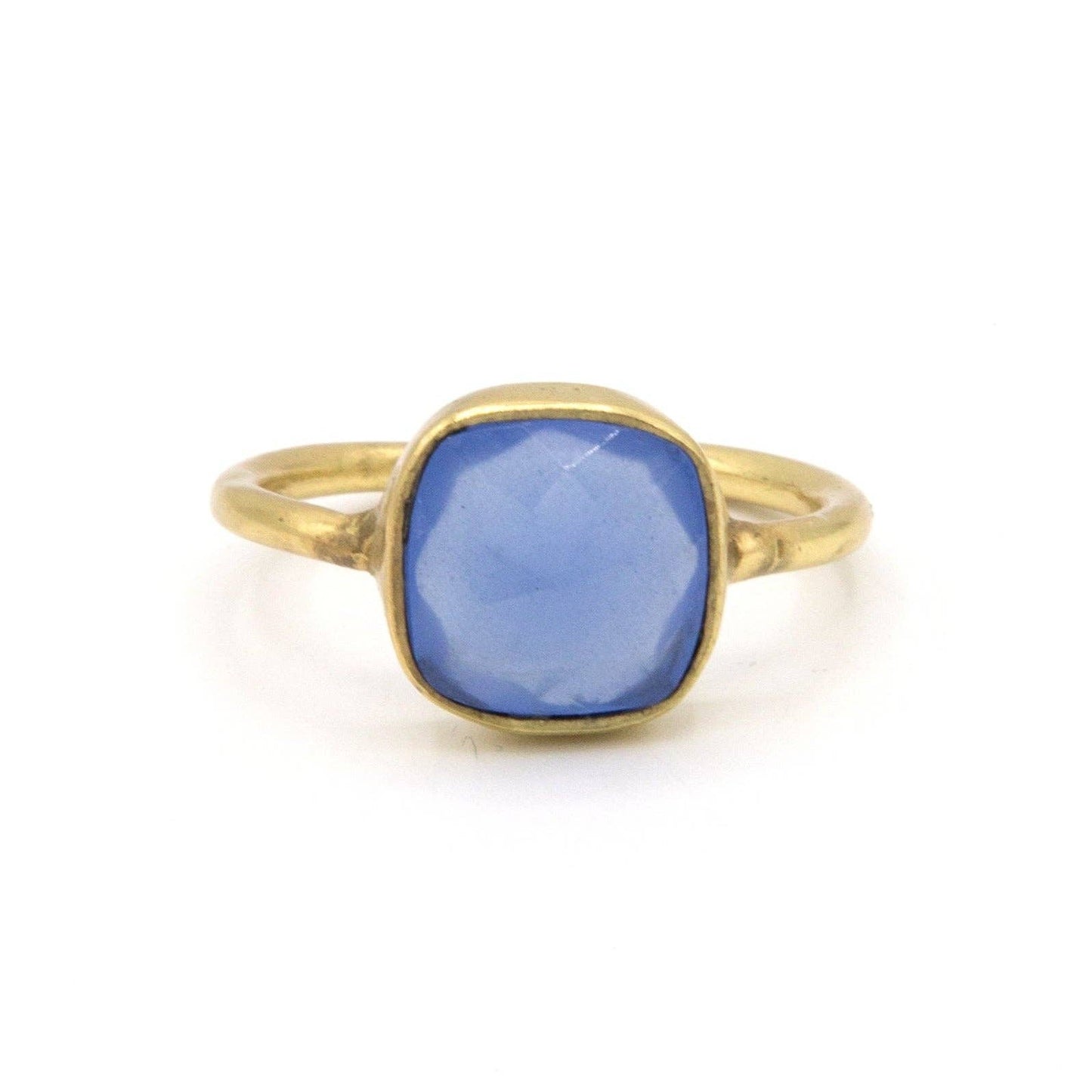 Adjustable Stone Crystal Ring: Blue Onyx