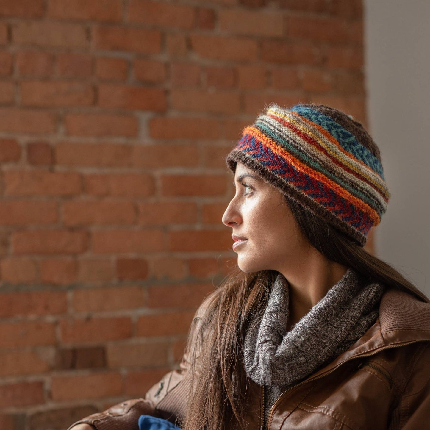 Nina - women's wool knit beanie: Mesa
