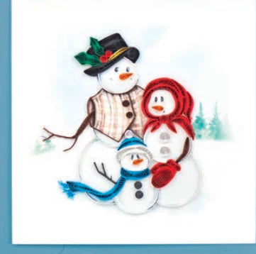 Snowman Family Quilling Card