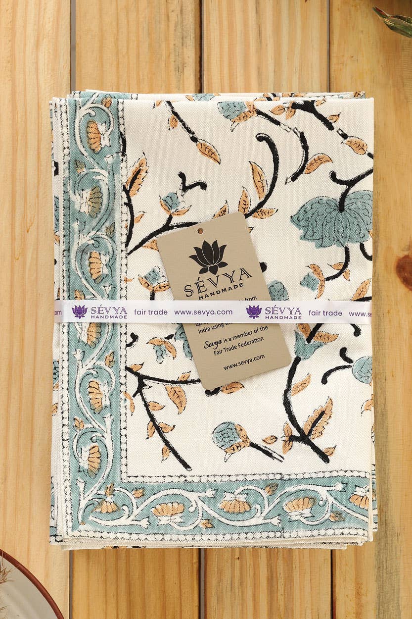 Silver Floral Placemat