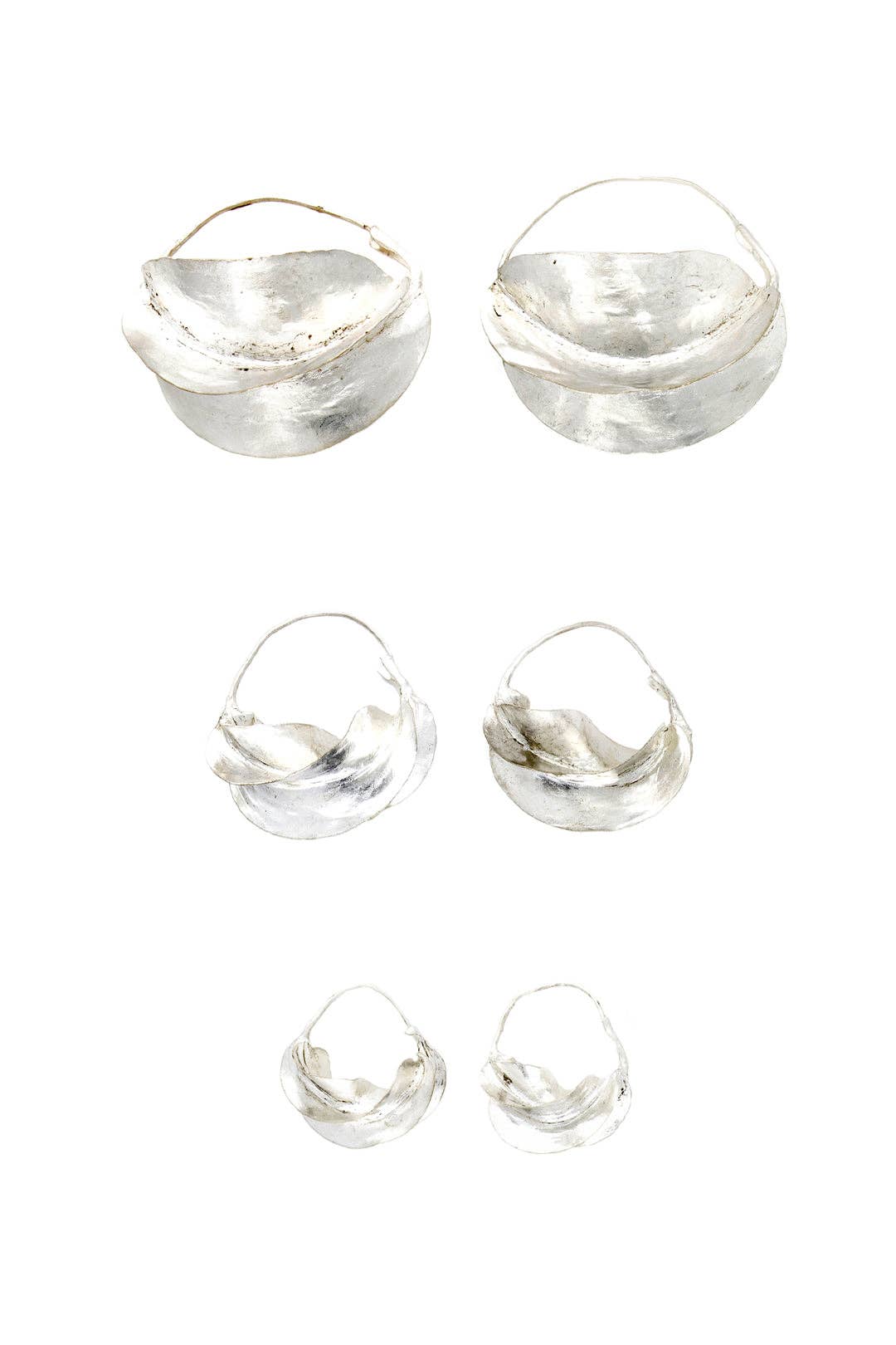 Fulani Sterling Silver Earrings: Medium