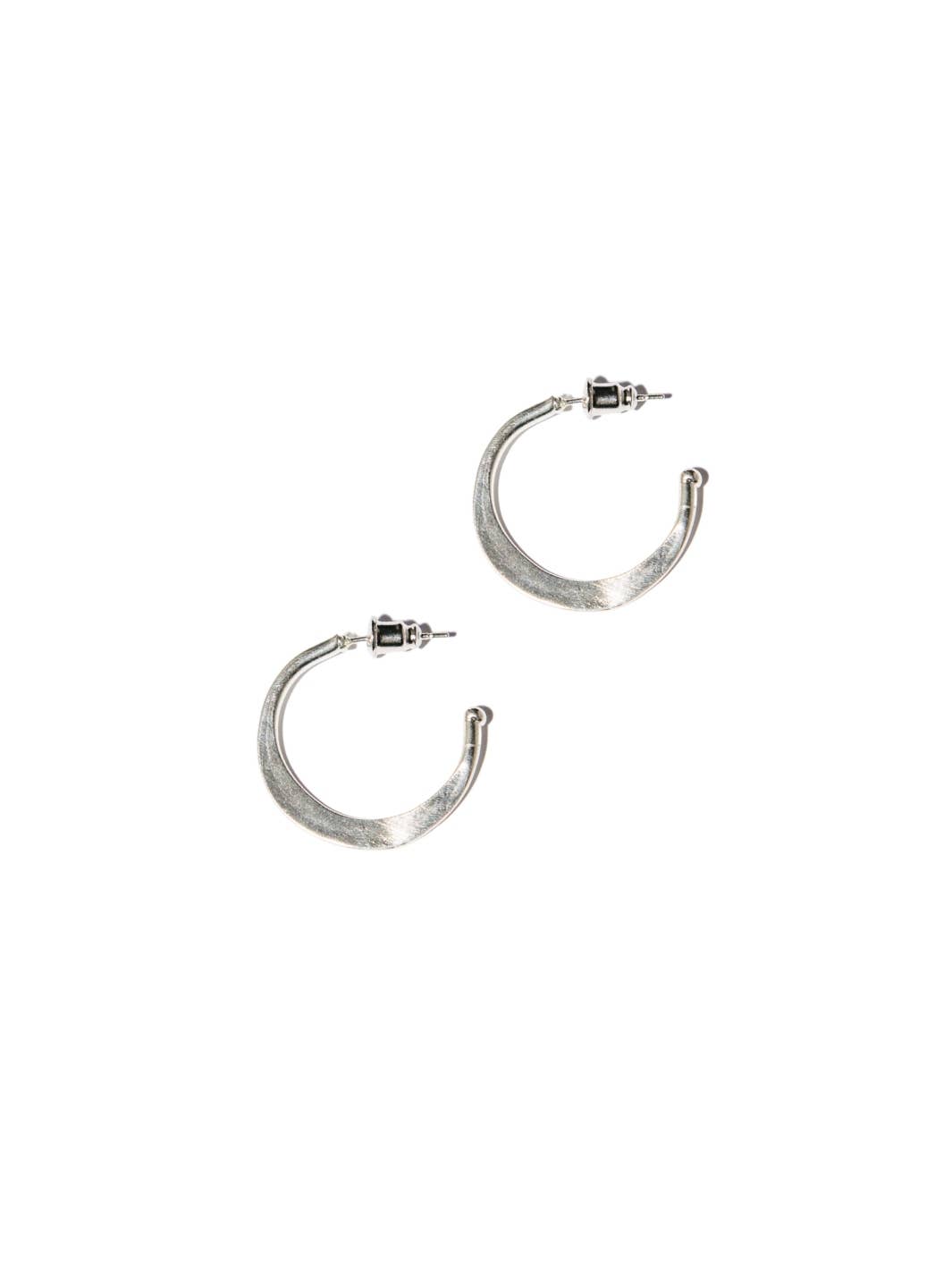 Hammered Hoops: Silver / Medium 1.1/2