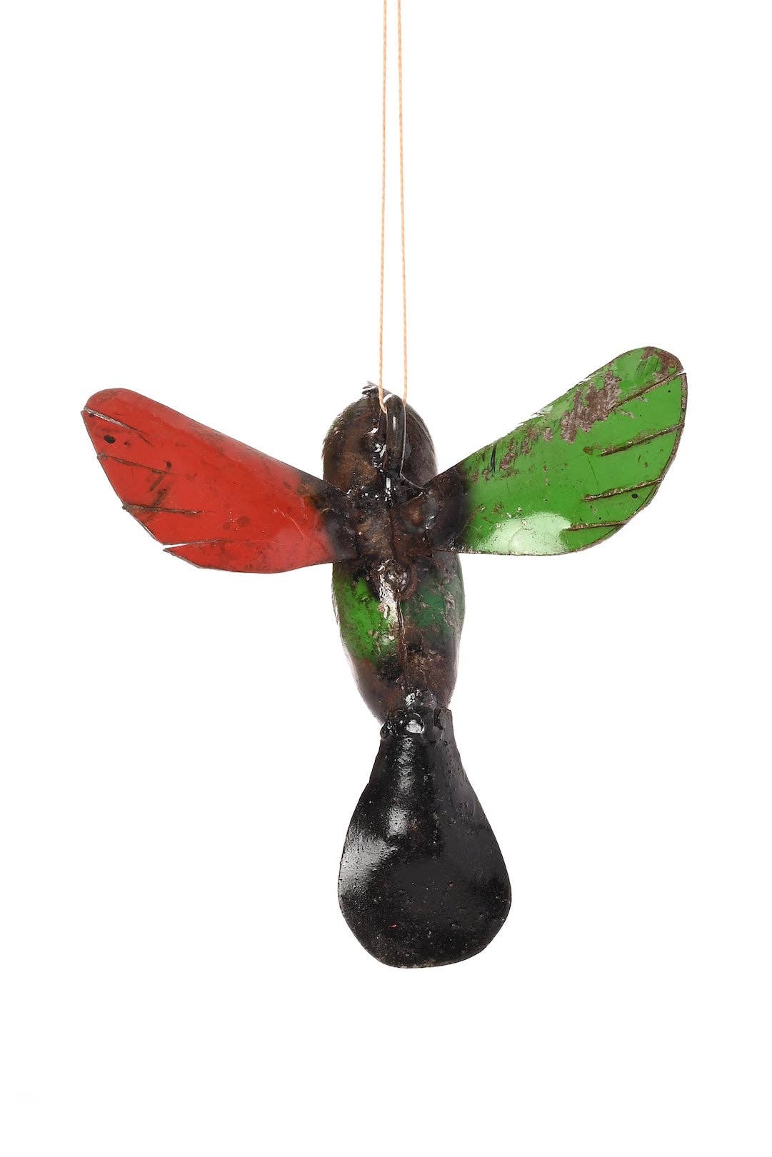 Recycled Metal Hummingbird Hanging Decoration Ornament