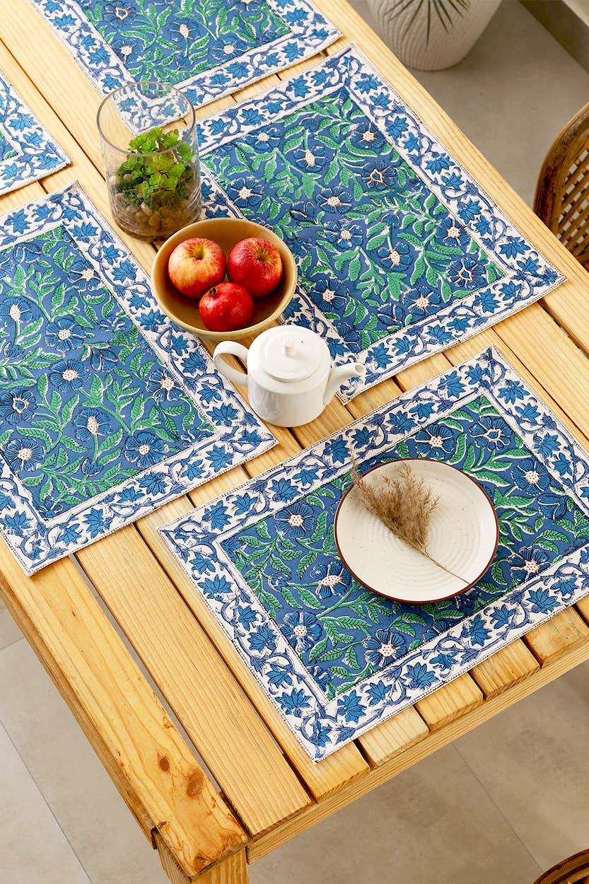 Sage & Blue Floral Placemat