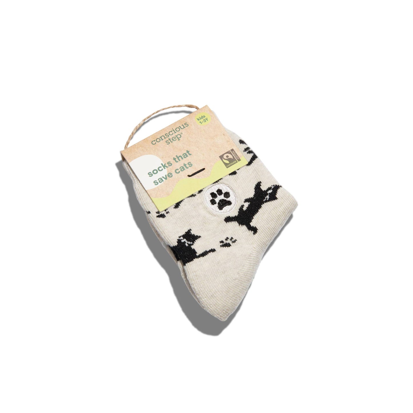 Kids Socks that Save Cats: Beige Cats