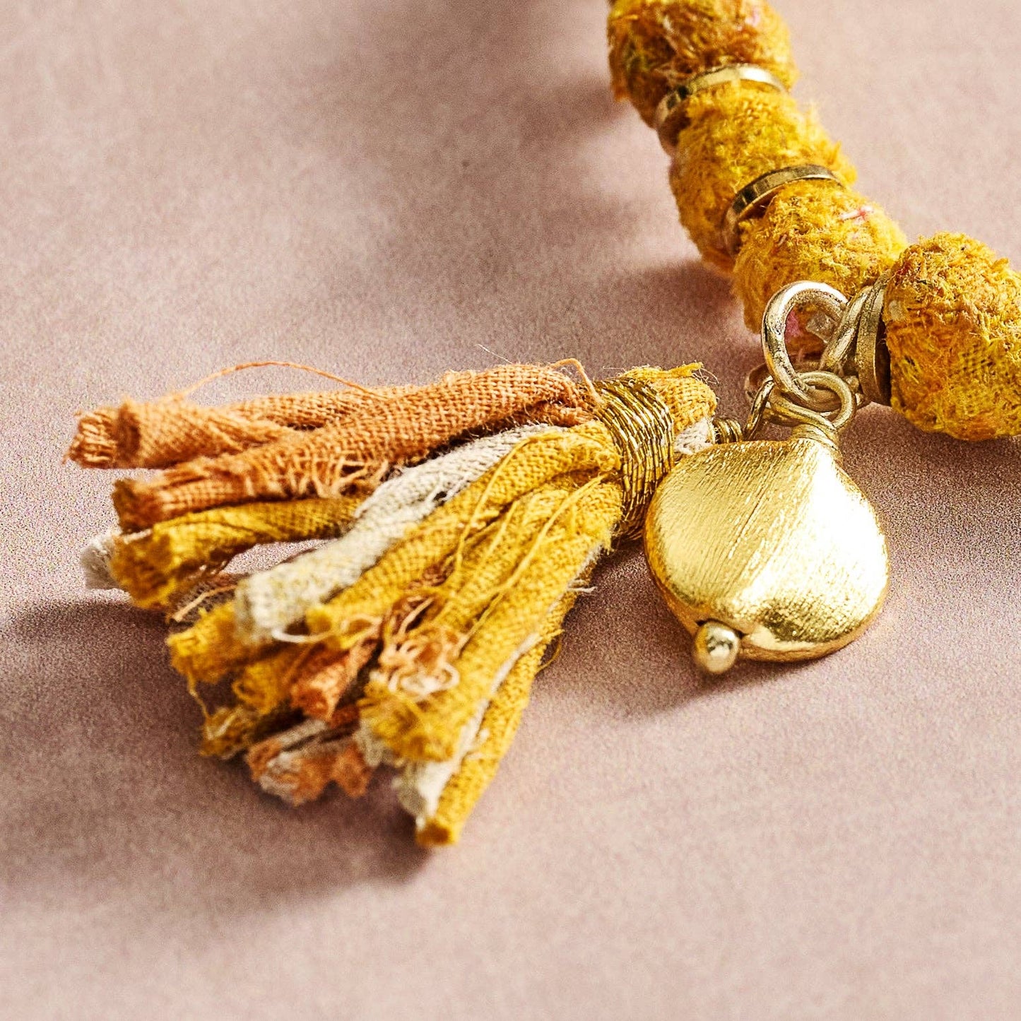 Tashi Sari Beaded Bracelet - Saffron