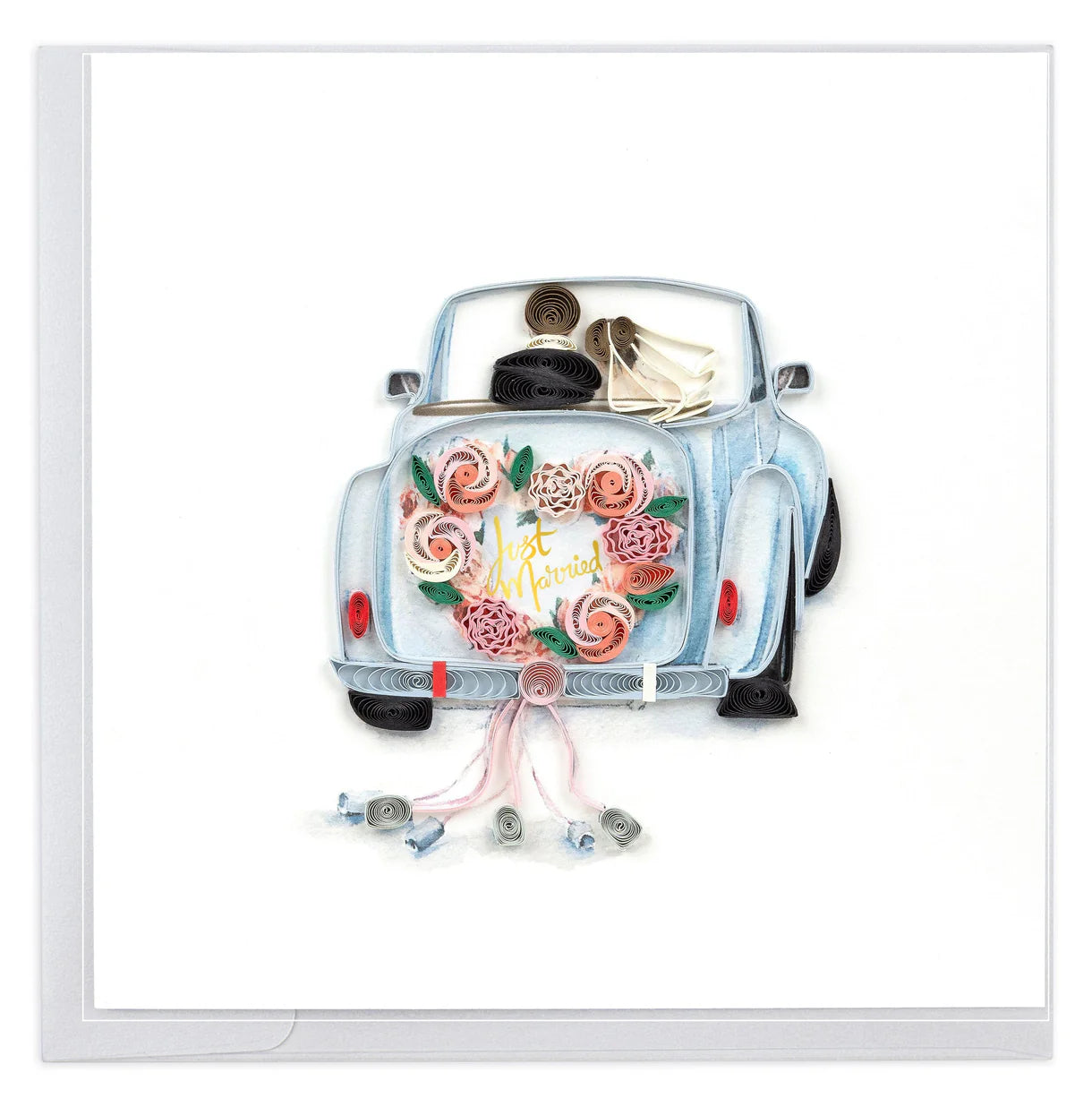 Quilling Cards Vietnam - Just Married Car