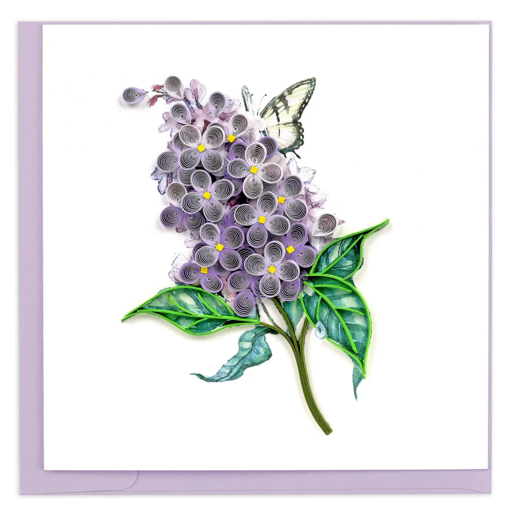 Quilling Cards Vietnam - Lilac Flowers