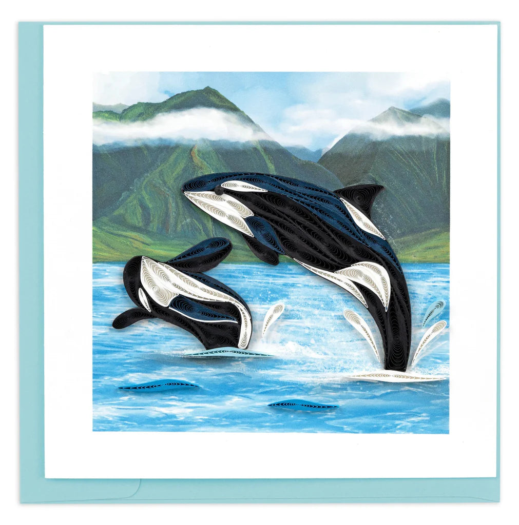 Quilling Cards Vietnam - Orca Whales