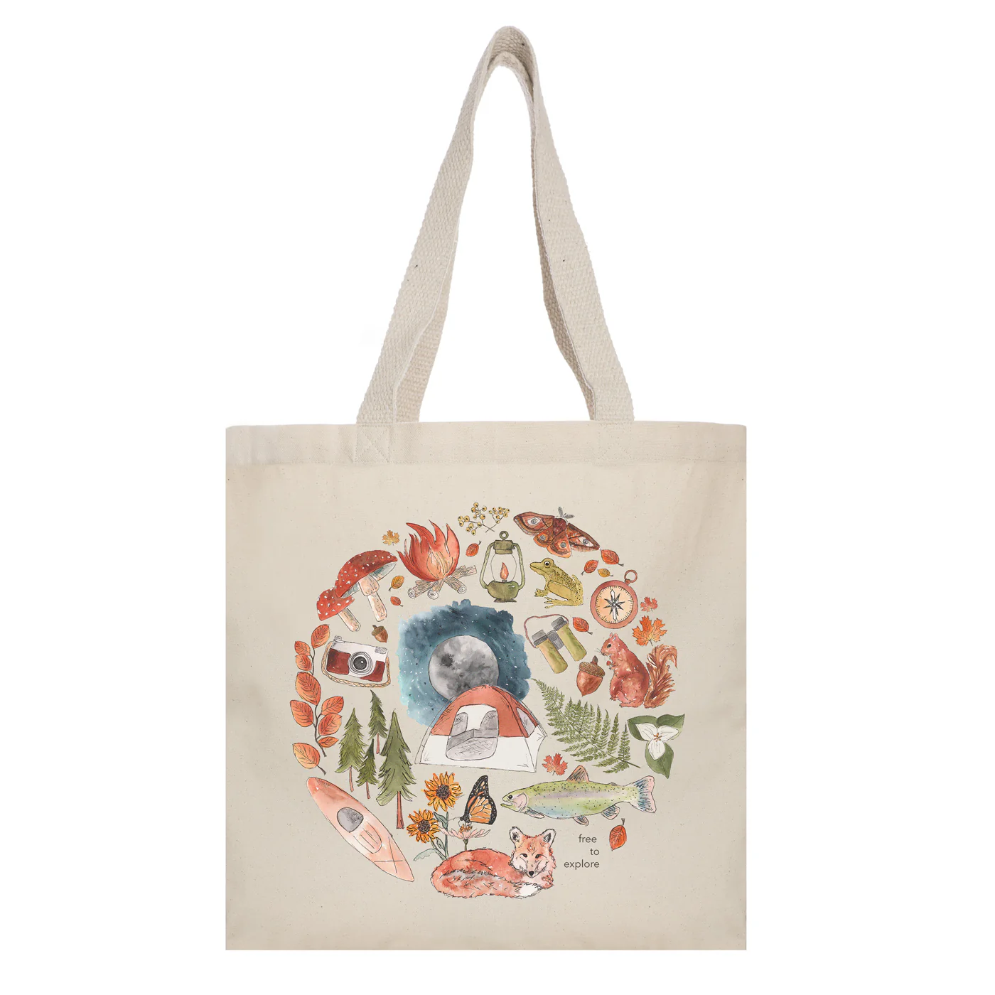 Free to Explore Tote- Camping Edition