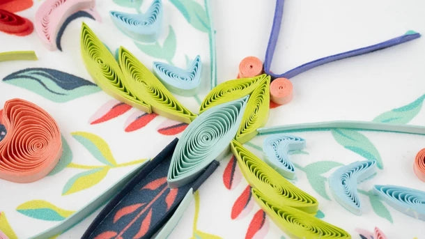 Quilled Floral Butterfly Greeting Card