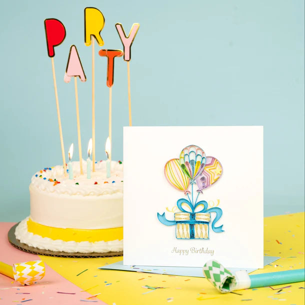 Quilling Card Balloon Surprise