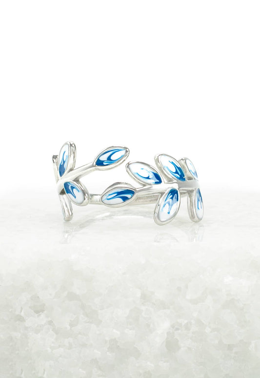 Hope Grows Ring in Silver & Blue