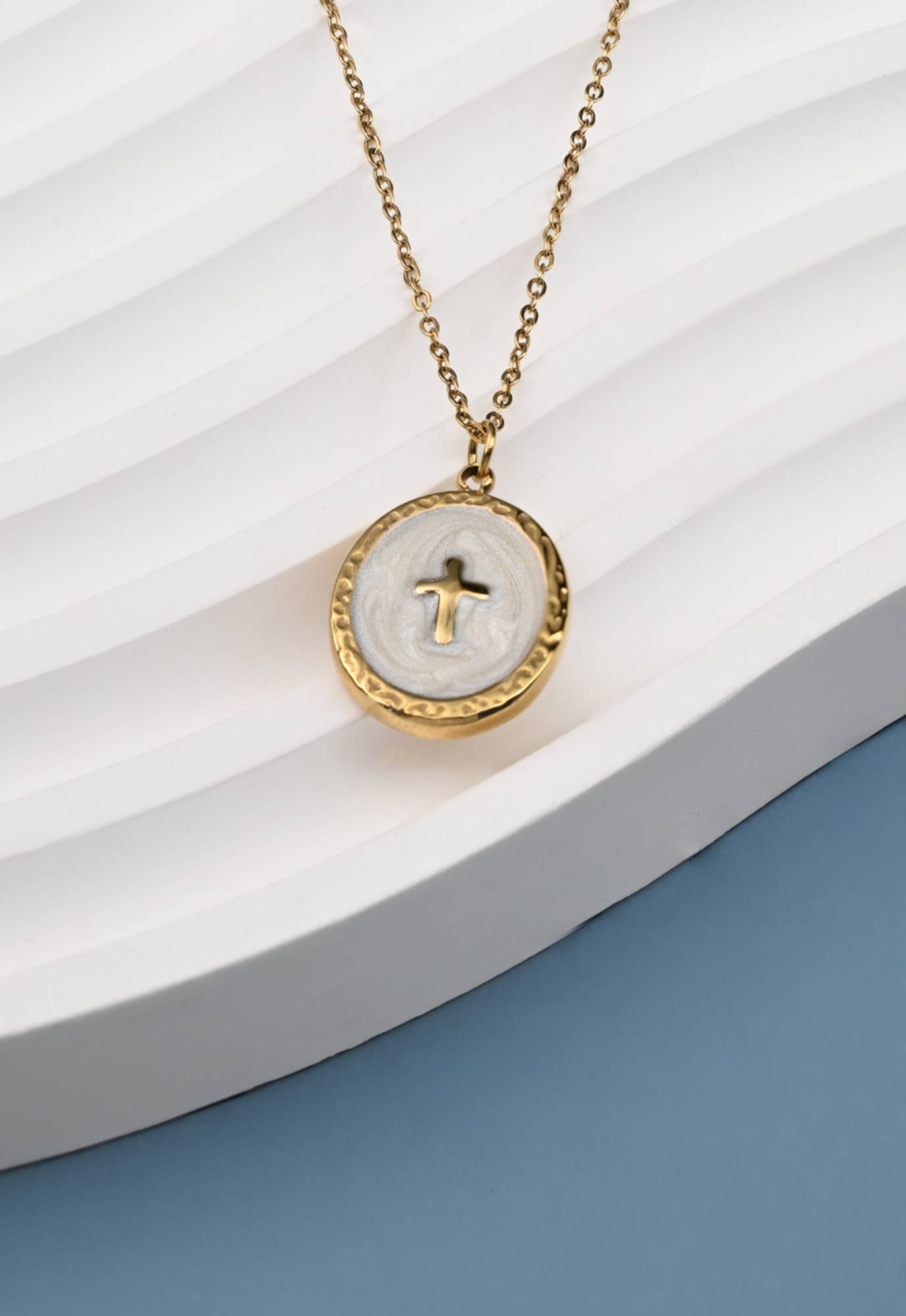 Shine Bright Cross Pendant in Ivory
