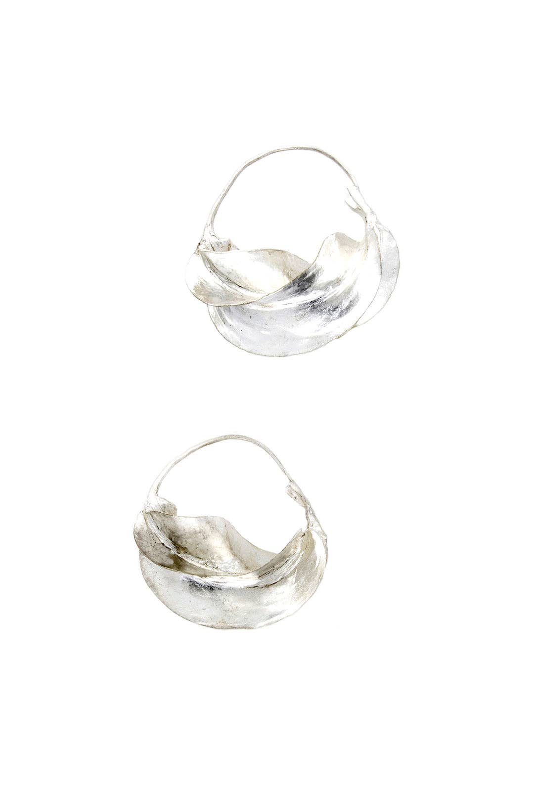 Fulani Sterling Silver Earrings: Medium